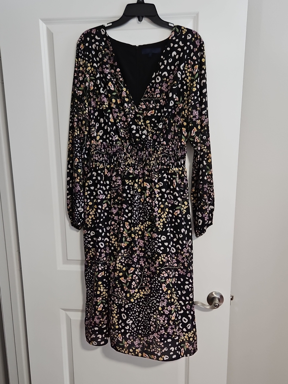 Rachel Roy Midi Floral And Cheetah Print Dress